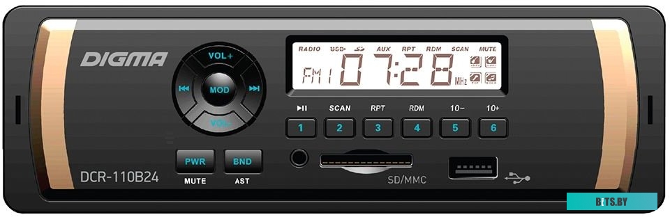USB-магнитола Digma DCR-110B24
