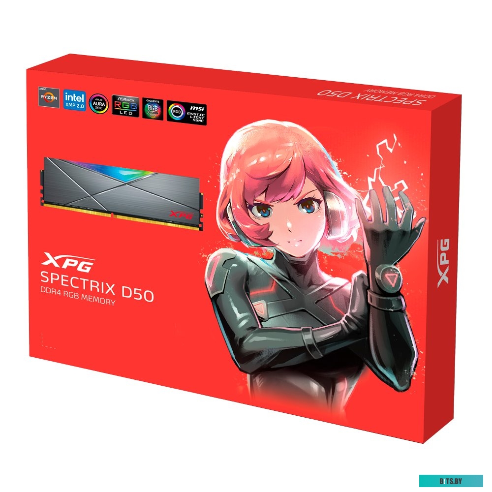 Модуль памяти ADATA XPG Spectrix D50 RGB 8ГБ DDR4 3600 МГц AX4U36008G18I-ST50