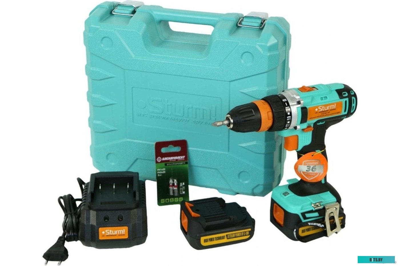 Дрель-шуруповерт Sturm CD3614T (с 2-мя АКБ, кейс)
