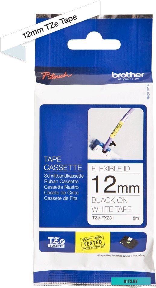 Картридж ленточный Brother TZEFX231 черный лента для Brother P-Touch
