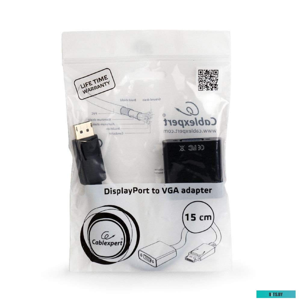 Переходник A-DPM-VGAF-02 Gembird DisplayPort(вилка) to VGA(розетка)