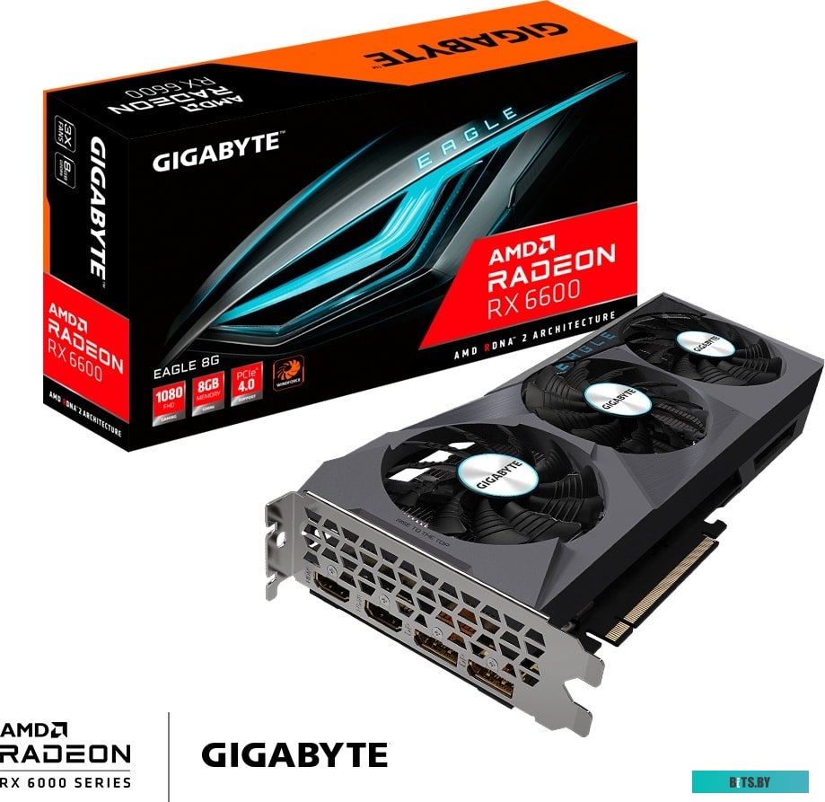 Видеокарта Gigabyte Radeon RX 6600 Eagle 8G <GV-R66EAGLE-8GD>