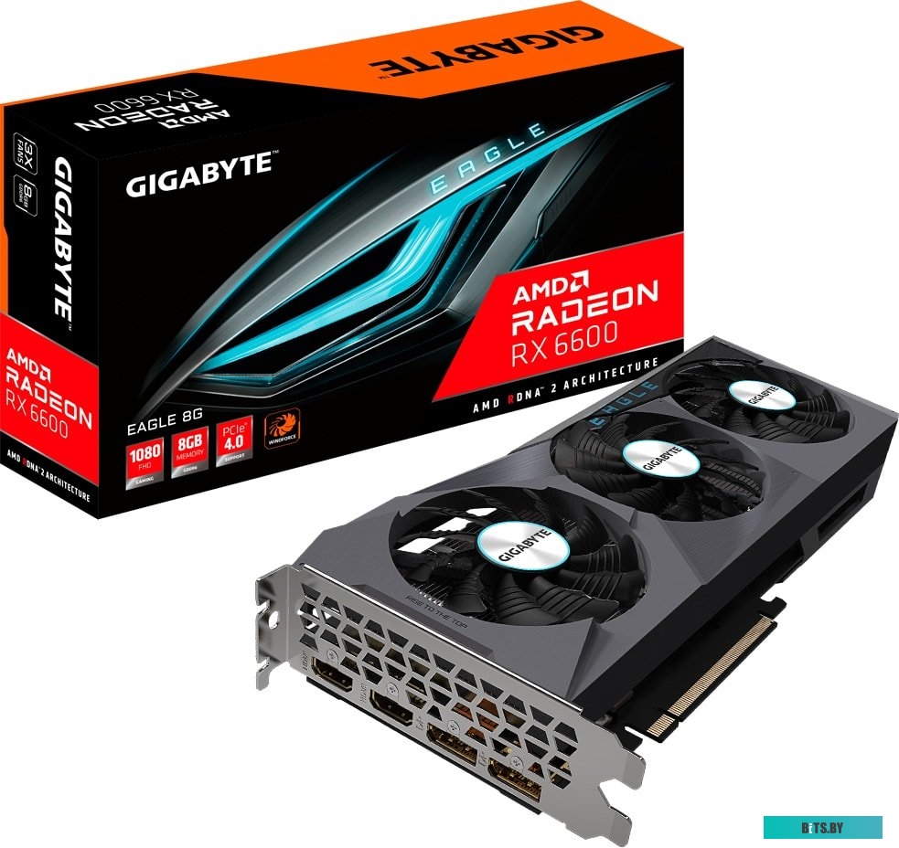 Видеокарта Gigabyte Radeon RX 6600 Eagle 8G <GV-R66EAGLE-8GD>