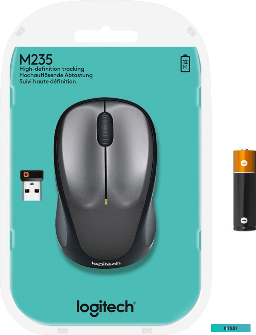 Мышь Logitech M235 Wireless Mouse (серый) [910-002201]
