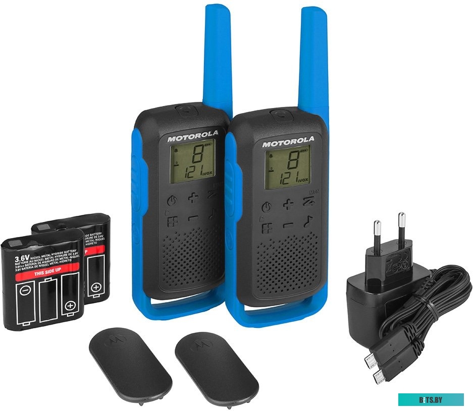 Портативная радиостанция Motorola T62 Walkie-talkie (черный/синий)