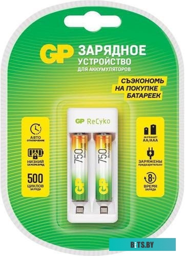 Аккумуляторы GP AAA 750mAh 2 шт. [75AAAHC]