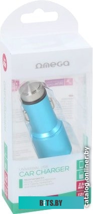Автомобильное зарядное Omega OUCC2MBL