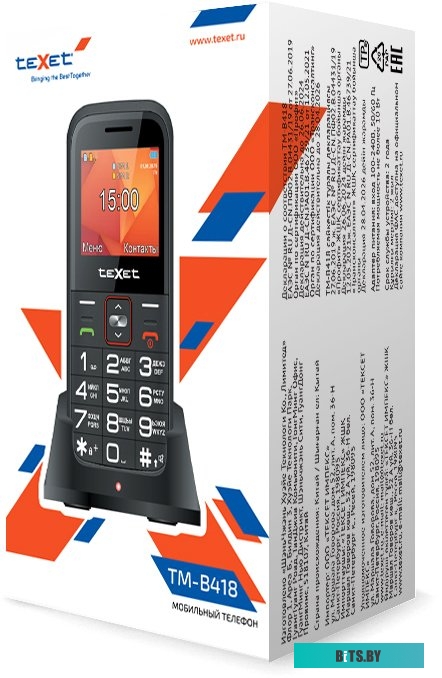 Мобильный телефон TeXet TM-B418 (красный)