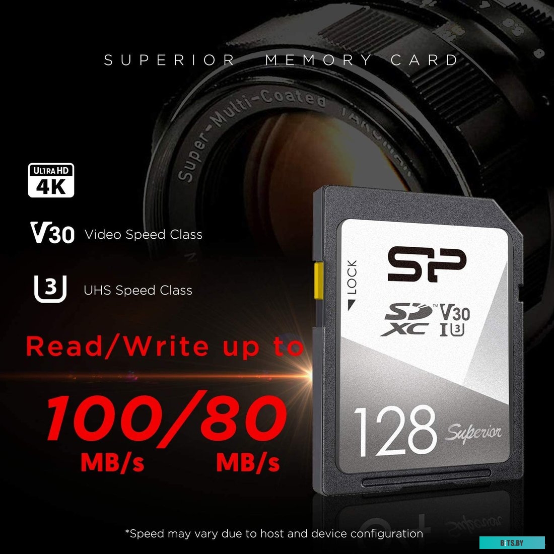 Карта памяти Silicon Power Superior SDXC SP128GBSDXCV3V10 64GB