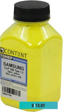 Тонер Content для Samsung CLP-300 Тип 1.1 (желтый) 45 г <9802503361>