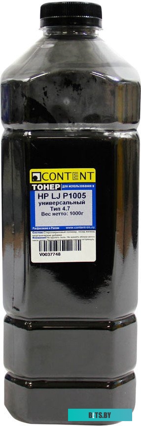 Тонер Content Универсальный для HP LJ P1005 Тип 4.7 1 кг <4010715509291>