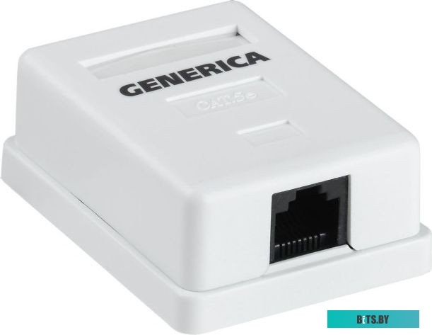 ITK CS2-1C5EU-12 Настенная информационная розетка RJ45 8P8C, кат.5Е, UTP, 1-порт, белая