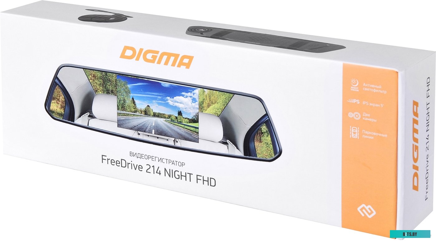 Видеорегистратор-зеркало Digma FreeDrive 214 Night FHD <1380747>