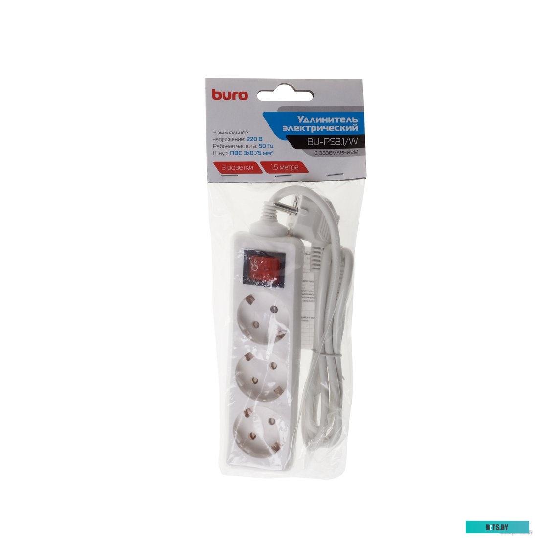 Сетевой фильтр (удлинитель) Buro BU-PS3.1/W