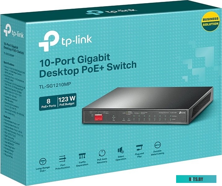 Неуправляемый коммутатор TP-Link TL-SG1210MP