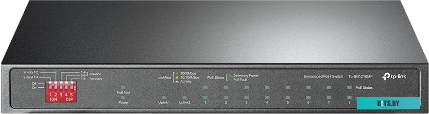 Неуправляемый коммутатор TP-Link TL-SG1210MP