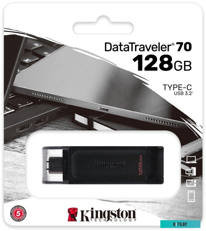 USB накопитель (Флешка) Kingston DataTraveler 70 128GB <DT70/128GB>