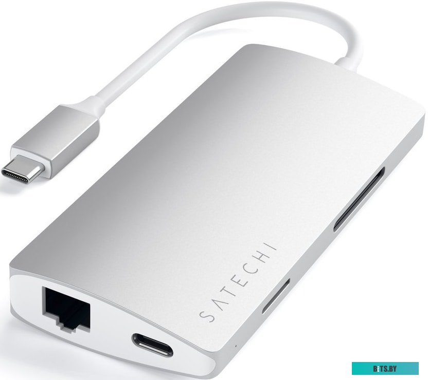 Док-станция Satechi Type-C Multi-Port Adapter 4K with Ethernet V2 ST-TCMA2S
