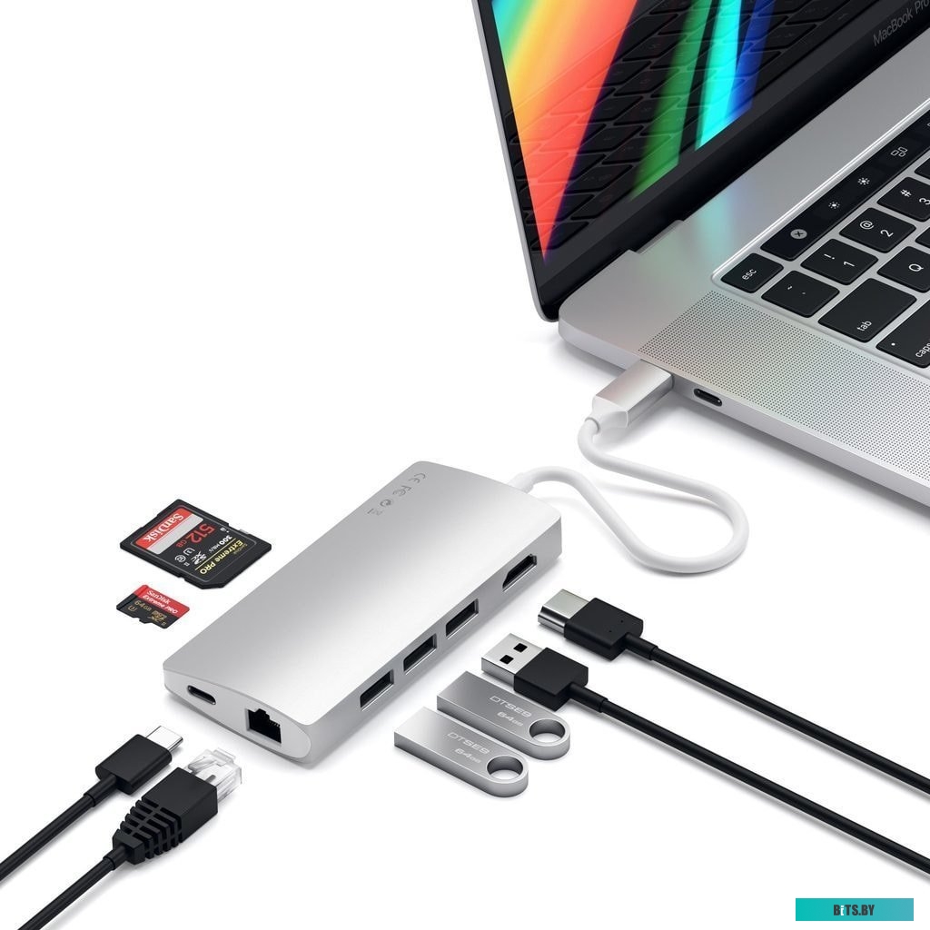 Док-станция Satechi Type-C Multi-Port Adapter 4K with Ethernet V2 ST-TCMA2S