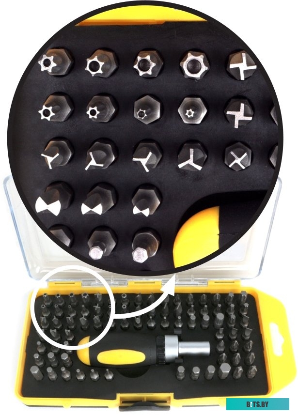 Набор отвертка с битами Cablexpert TK-SD-371 (79 предметов)