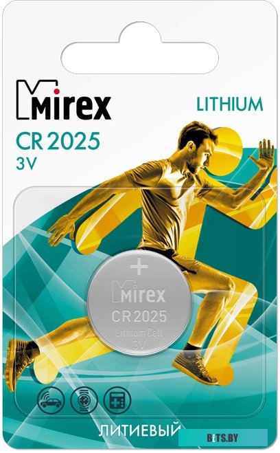 Батарейка Mirex CR2025 литиевая блистер 1 шт 23702-CR2025-E1