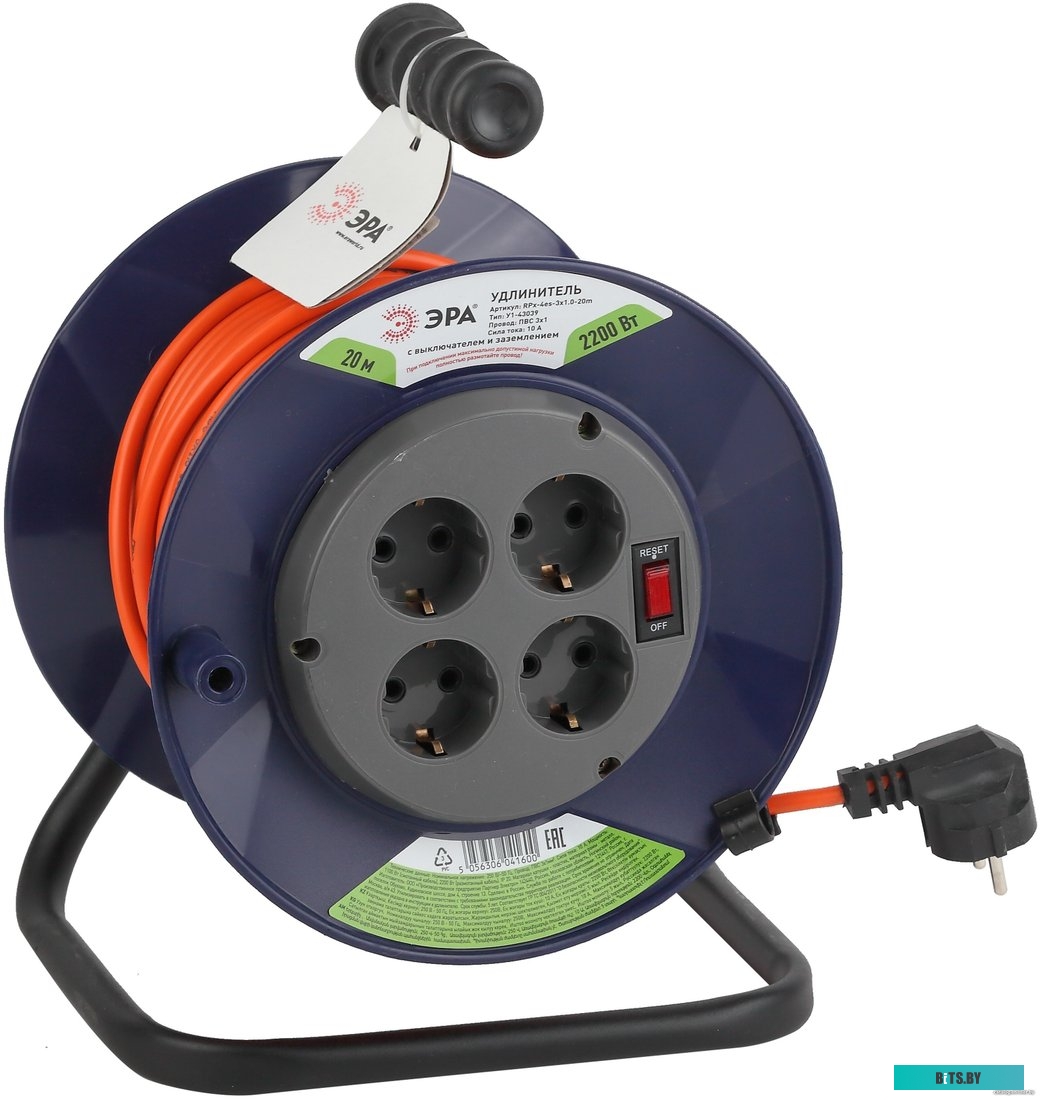 Удлинитель ЭРА RPx-4es-3х1.0-20m Б0043054