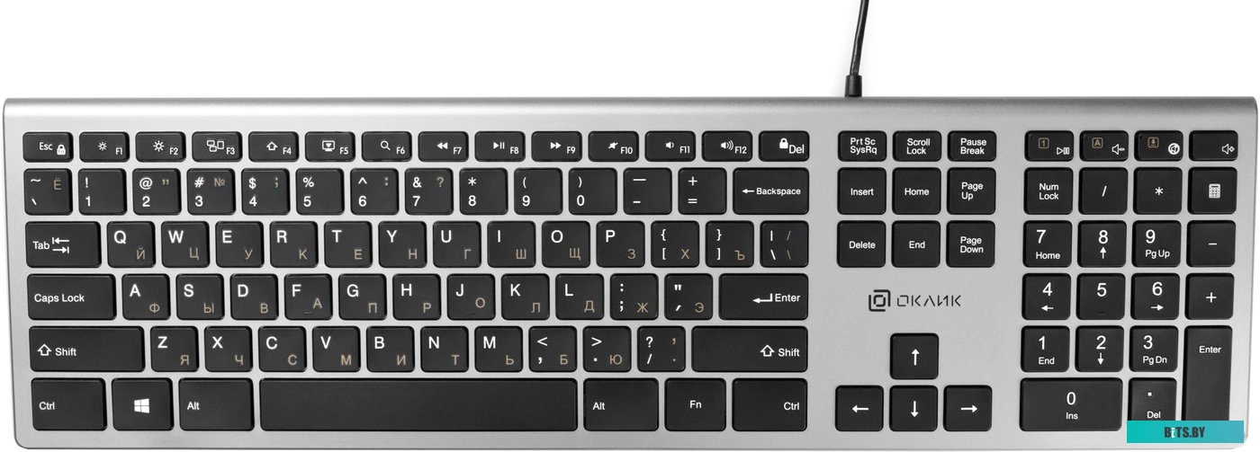 Клавиатура Oklick 890S (серебристый)