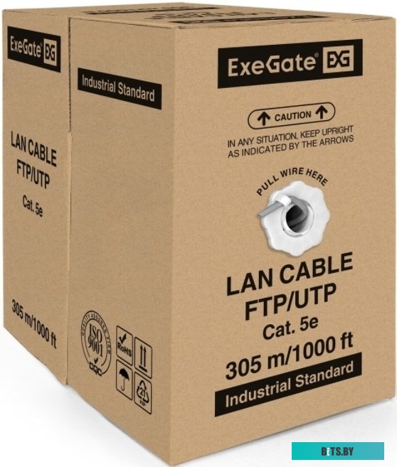 Кабель ExeGate UTP4-C5e-CU-S24-IN-PVC-GY-305-FLUKE UTP <EX256748RUS>