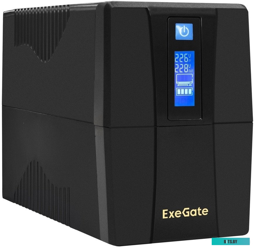 Источник бесперебойного питания (ИБП) ExeGate Power Smart ULB-850.LCD.AVR.EURO.RJ.USB <EP285478RUS>