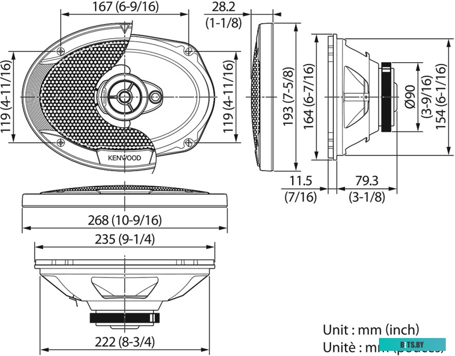 Коаксиальная АС Kenwood KFC-S6976EX