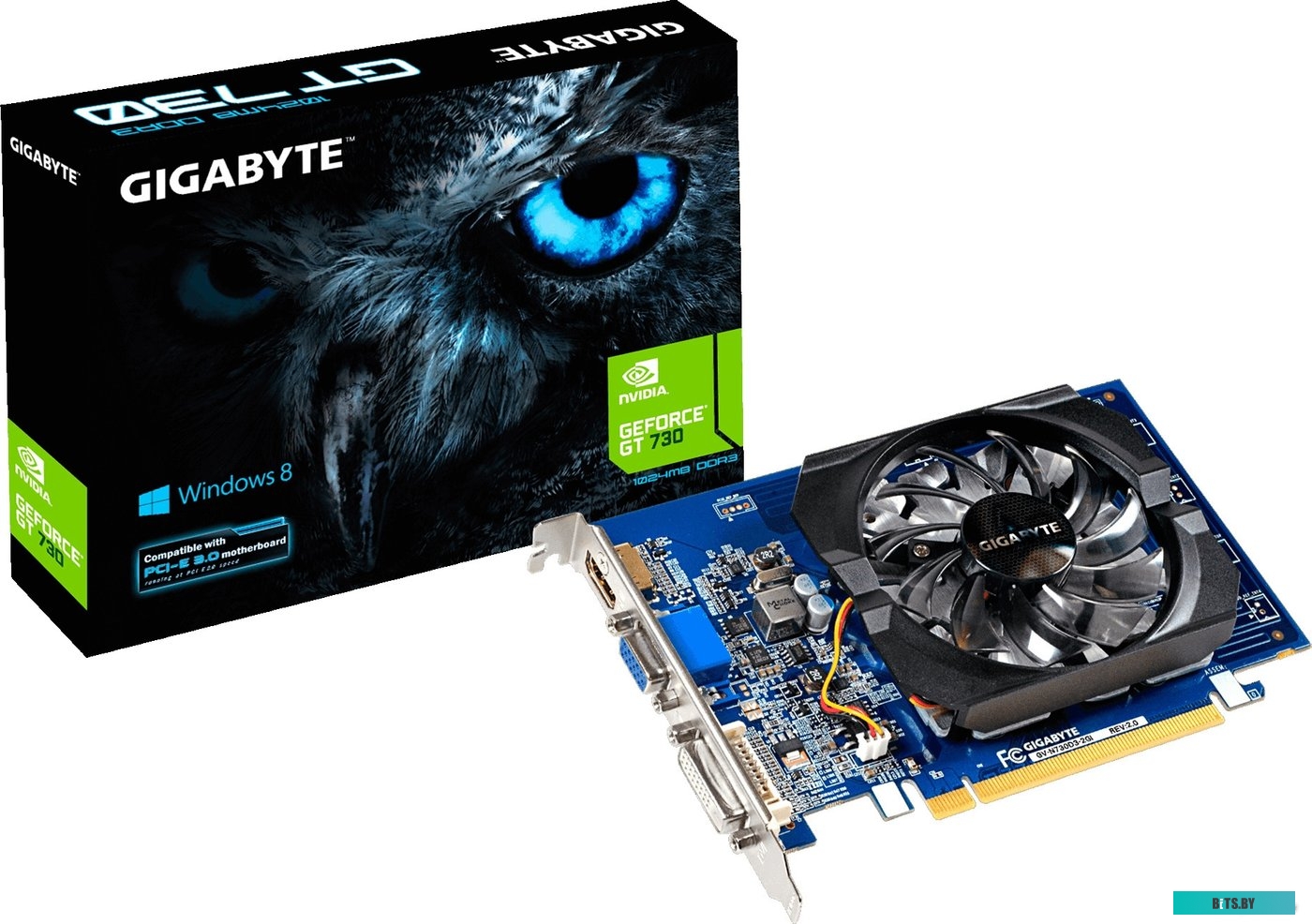 Видеокарта Gigabyte GeForce GT 730 2GB DDR3 GV-N730D3-2GI (rev. 3.0)