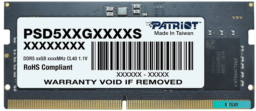 Оперативная память Patriot Signature Line 16ГБ DDR5 SODIMM 4800 МГц PSD516G480081S