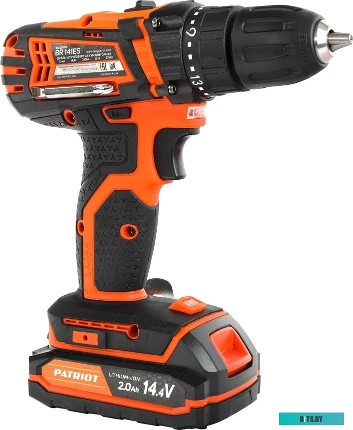 Дрель-шуруповерт Patriot BR 141ES 180201141 (с 1-ми АКБ, кейс) <180 20 1141>