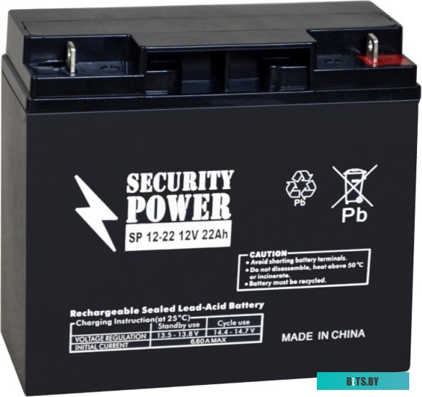 Аккумулятор для ИБП Security power SP 12-22 (12В/22 А·ч) <8445>