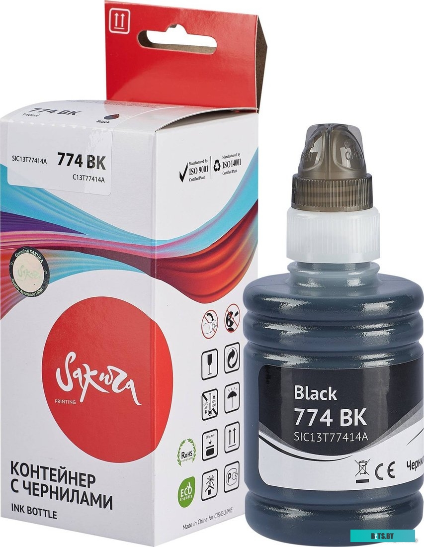 Чернила Sakura Printing SIC13T77414A (аналог Epson 774 BK)