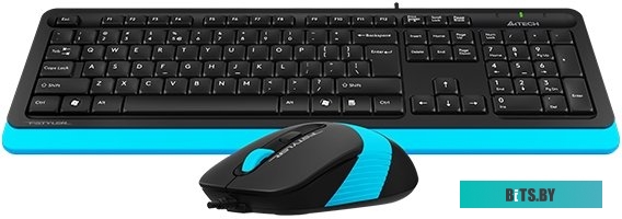 Комплект (клавиатура + мышь) A4Tech Fstyler F1010 (черный/синий)