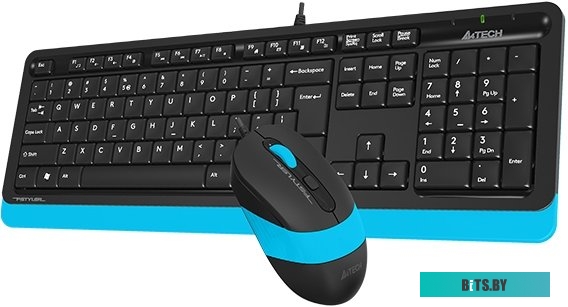 Комплект (клавиатура + мышь) A4Tech Fstyler F1010 (черный/синий)