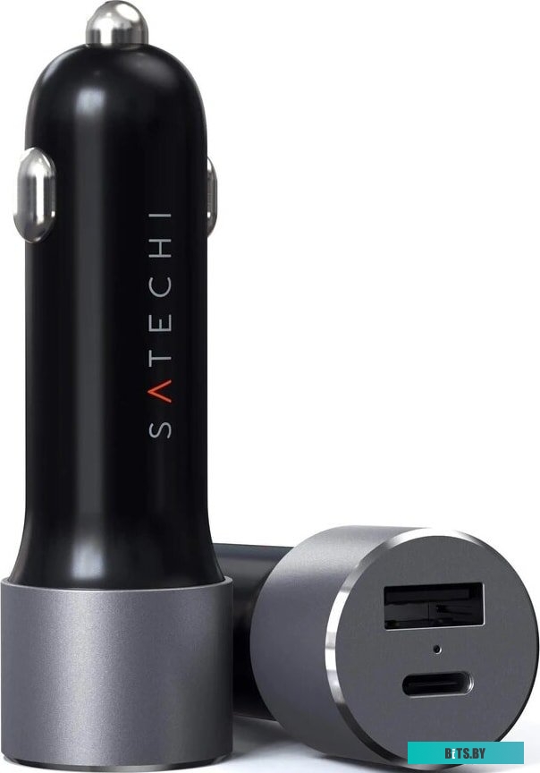 Автомобильное зарядное Satechi 72W Type-C PD Car Charger (серый космос) <ST-TCPDCCM>