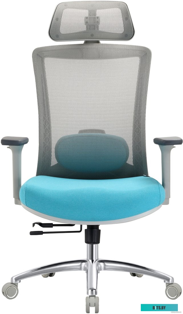 Кресло Evolution ERGO Prime Sky Blue (серый/бирюзовый)