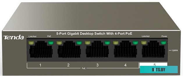 Коммутатор Tenda TEG1105P-4-63W
