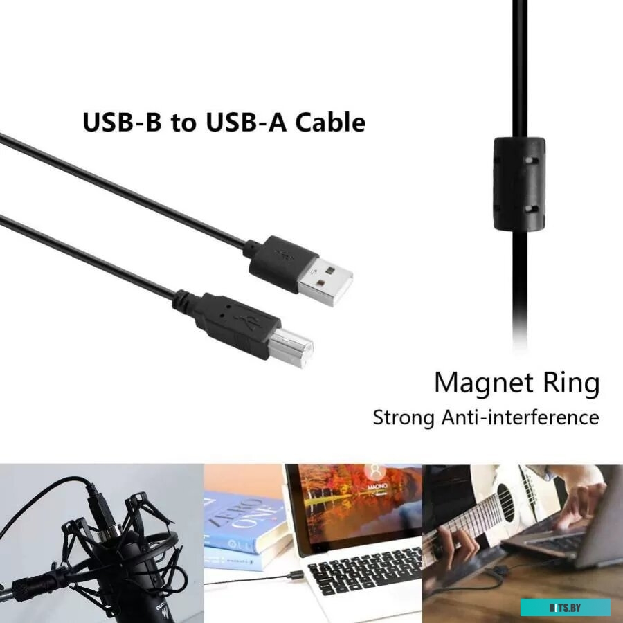 Микрофон MAONO AU-A04 (штатив,антивибрационный монтаж, поп-фильтрб,USB Type B)