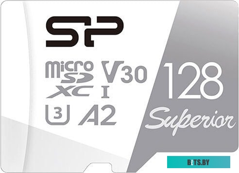 Карта памяти Silicon Power Superior microSDXC SP128GBSTXDA2V20SP 128GB (с адаптером)