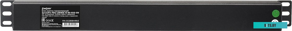 Блок розеток ExeGate ServerPro PDU-19H805 Al-8S-EU3CU-SW <EX280844RUS>