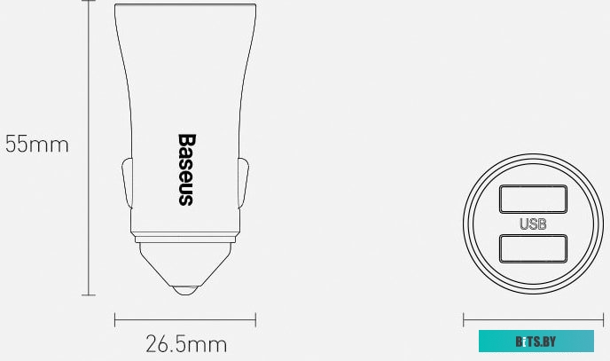 Автомобильное зарядное Baseus TZCCJD-A0G