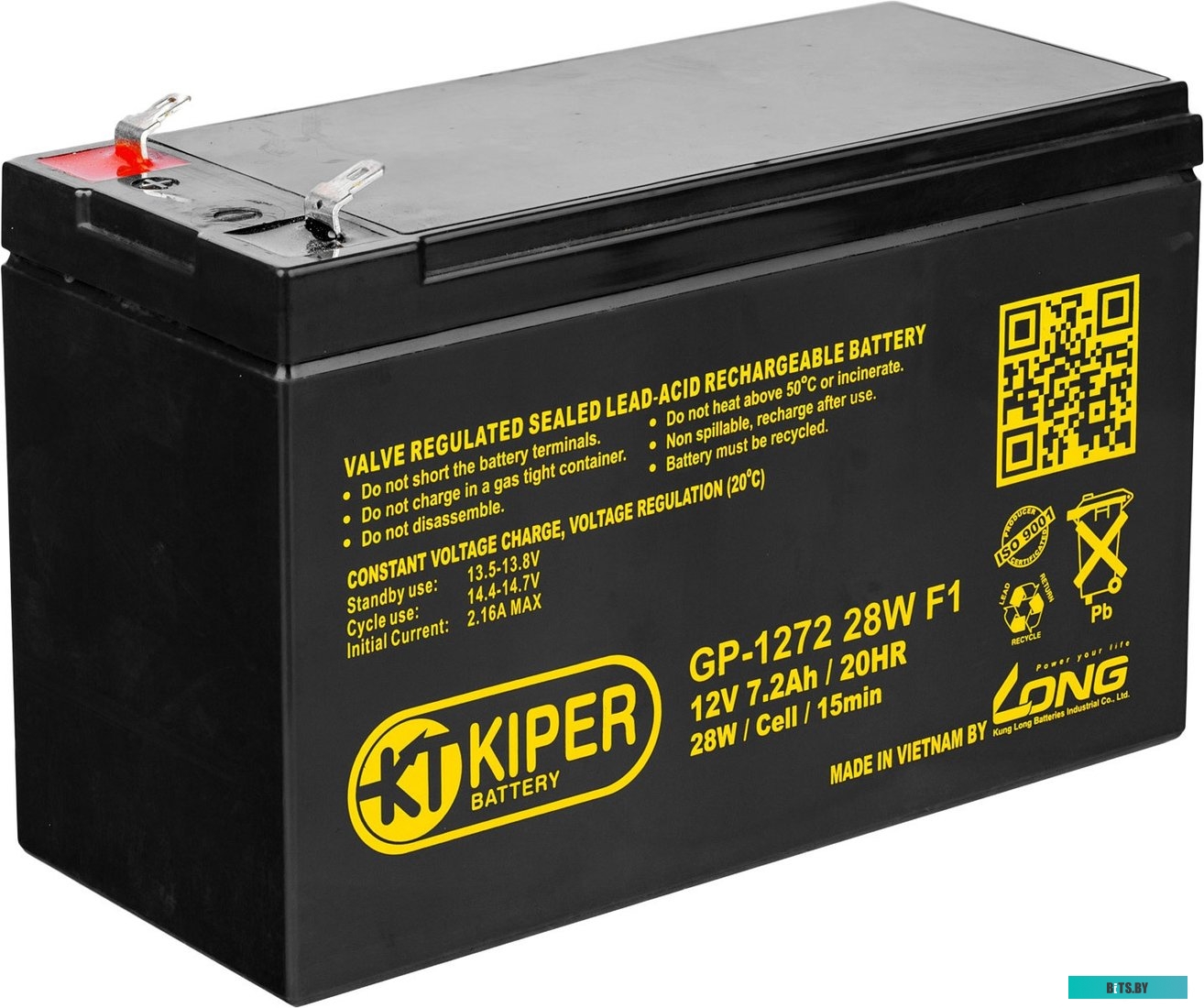 Аккумулятор для ИБП AGM Battery GP 1272 28W F1 (12В/7.2 А·ч)