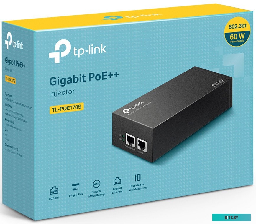 Инжектор PoE++ TP-Link TL-POE170S