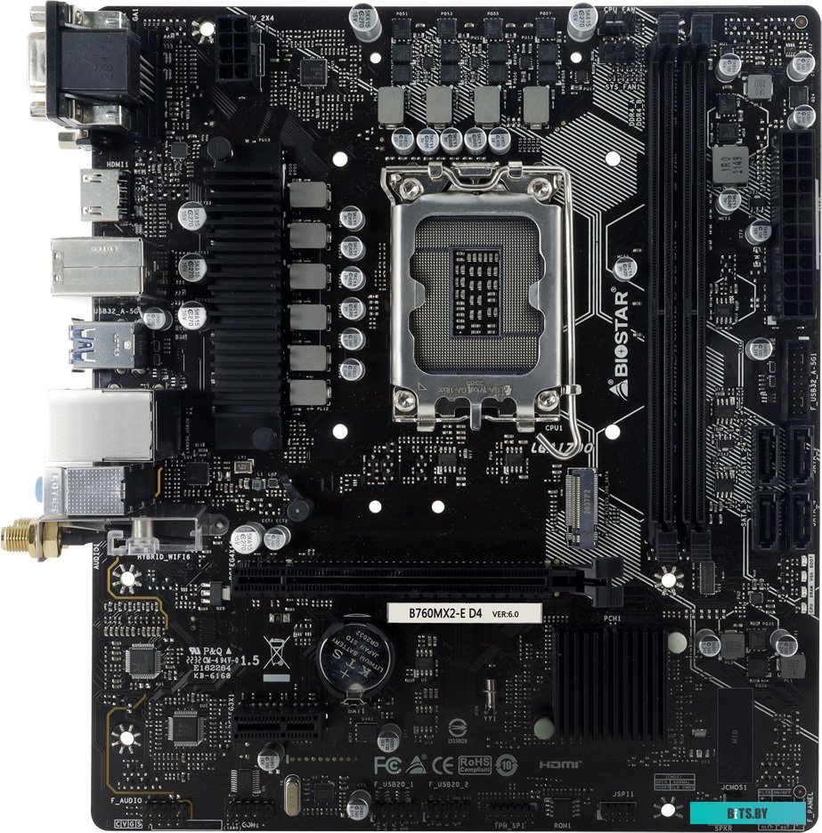 Материнская плата Biostar B760MX2-E D4 Ver. 6.0