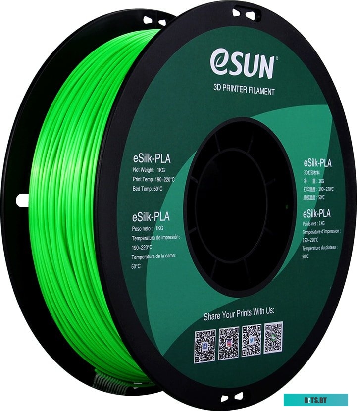 Т0030641 eSUN eSilk PLA 1.75 мм 1000 г (зеленый)