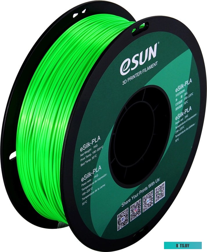 Т0030641 eSUN eSilk PLA 1.75 мм 1000 г (зеленый)