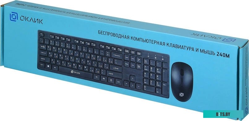 Комплект (клавиатура + мышь) Oklick 240M (черный) <1091253>